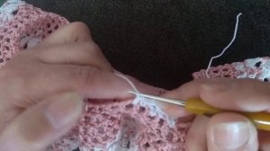 Супер красивая и очень простой узор вязанный крючком "Зубчики" МК 3, обвязка края горловины