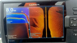 Garmin Striker 7SV первый выход на воду