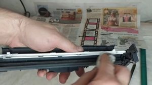 Hp M132/ CF219a,чёрные полосы