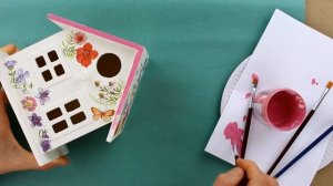 Decoupage wooden house - Decoupage on wood - Decoupage Tutorial - Decoupage for beginners