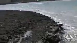 Островок после извержения грязевого вулкана в ст. Голубицкой. Азовское море