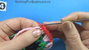 ВЕСЕЛЫЙ КВАДРАТ   квадратный мотив крючком Crochet square motif