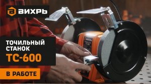 Точильный станок ВИХРЬ ТС-600 в работе