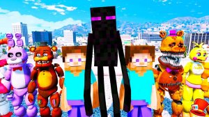 ПРОЖИЛ 100 ЛЕТ за ЭНДЕРМЕНА в ГТА 5 МОДЫ! МАЙНКРАФТ но ОБЗОР МОДА в GTA 5 ВИДЕО MINECRAFT