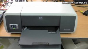 Как вытащить струйные картриджи из  принтера HP 5743.  Печать теста.