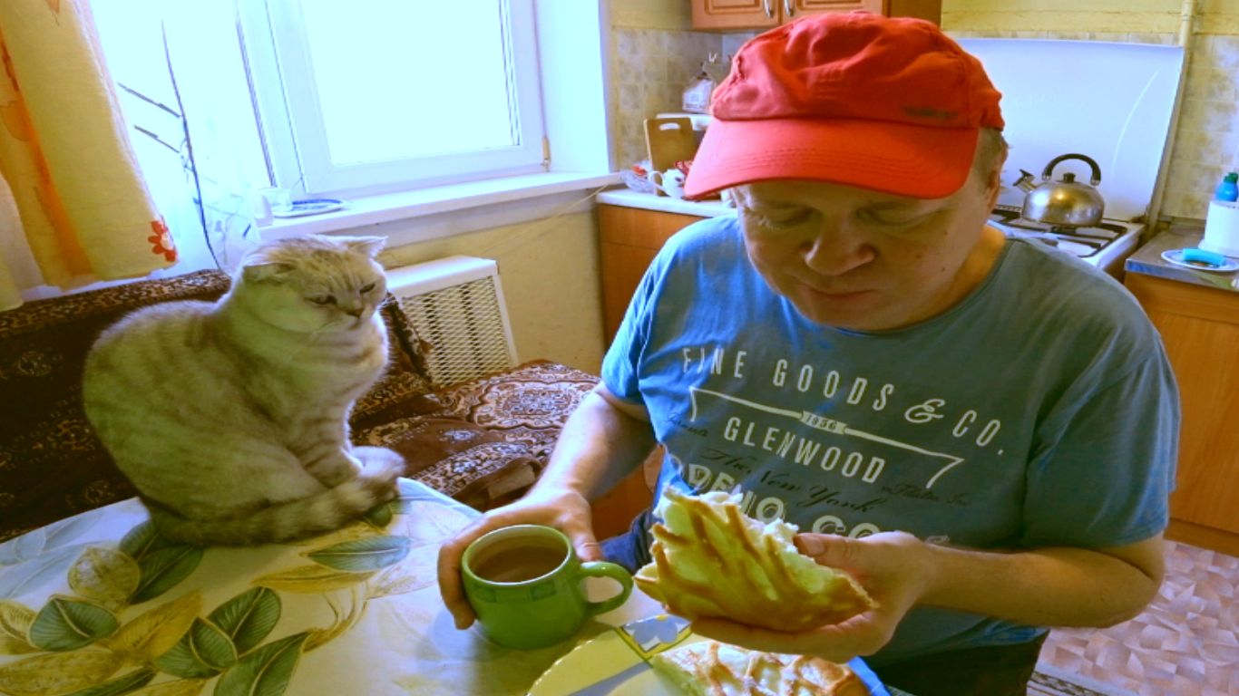 Пирог с творогом #мукбанг #фудблог #еда