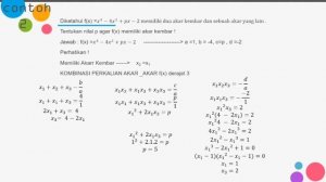 TEOREMA VIETA - CONTOH SOAL HOTS DAN PEMBAHASAN - PART 2
