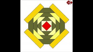 Лоскутный эфир 506а. Схема сборки блока "Ананас", он же "Шишка"