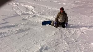 Домбай 2014  Сноуборд  трасса  Snowboarding GoPro