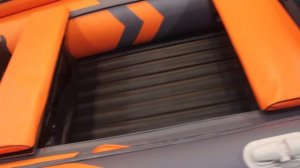 Надувная лодка GLADIATOR E380X серия EXPEDITION (СПб) Оранжевосерый