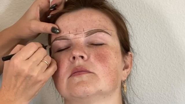 Перманентный макияж бровей. Теневая растушовка. Permanent eyebrow makeup