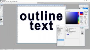 Outline Text in Photoshop 7.0