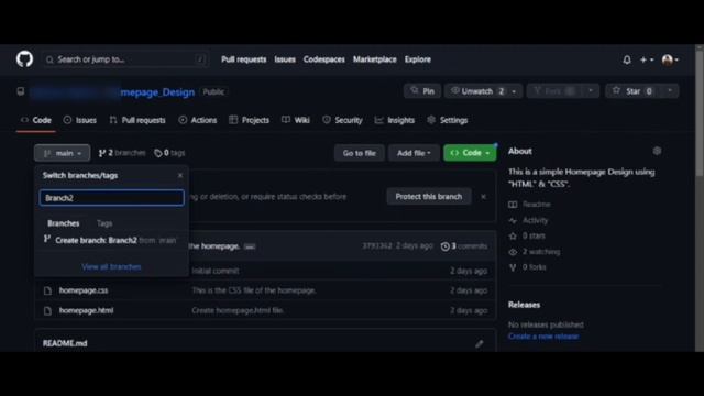 How to create a Branch on Github