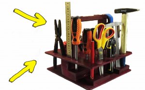 Эта самоделка пригодится любому мастеру в его мастерской . Не спеши выбрасывать обрезки фанеры .