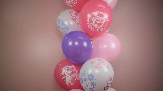 Воздушные шары "Дружные мопсы" для девочек смотреть онлайн