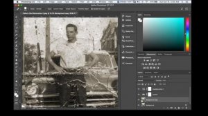 A Severely Damaged Photo Restoration (enlarged from 2"x3" to 5"x7")