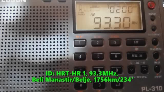 21.06.2020 10:55UTC, [Es], HRT-HR1, Хорватия, 93.3МГц, 1756км