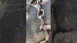 Самодельная лебёдка, цепи/Homemade winch, chains