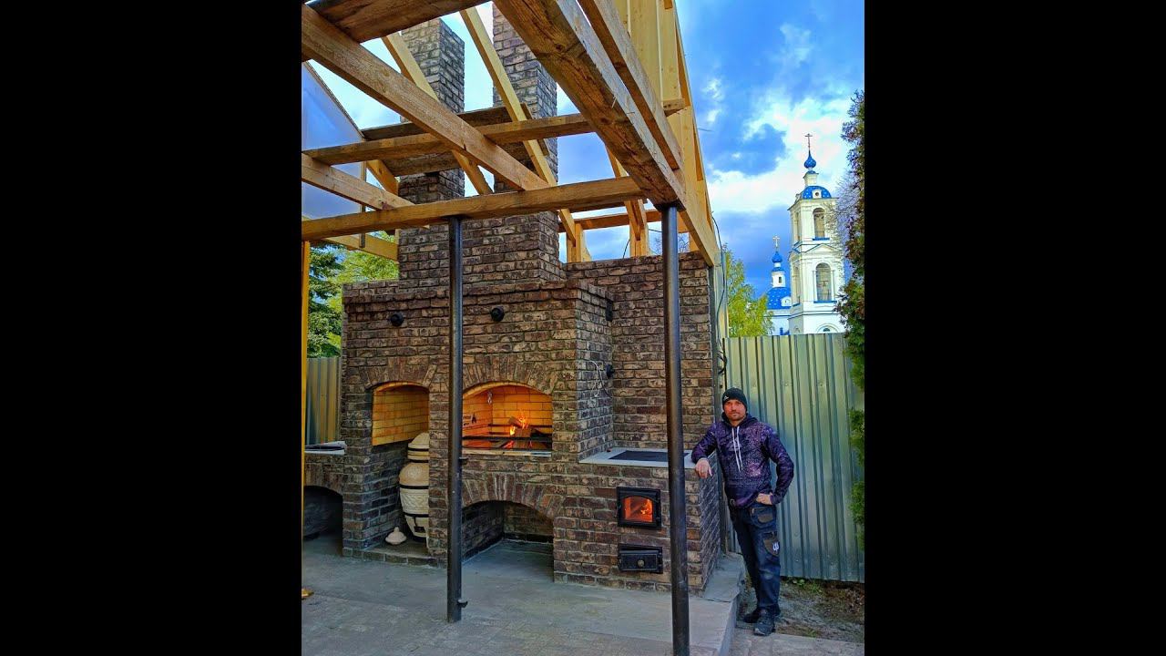 Мангал из кирпича печь под казан и тандыр смотреть онлайн