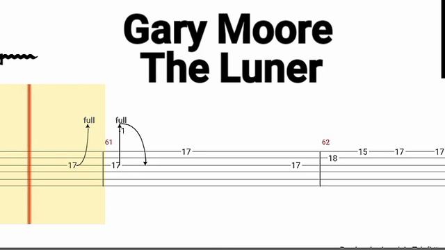 Gary Moore - The Luner ( Tab Guitar )