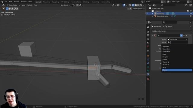 How to Setup Arm IK Rigging (Blender Tutorial)