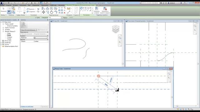 Семейство revit. Сдвиг по линии модели. смотреть онлайн