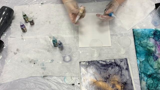 Мастер-класс. Fluid art техника "Алкогольные чернила". Клуб "Воронинский" (г.о. Клин)