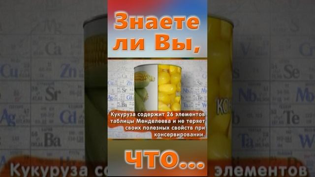 Знаете ли Вы, Что? Кукуруза