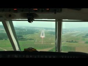 Dassault Falcon 50EX Perfect Landing at Zurich 03.07.2009