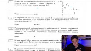 На рисунке показан график зависимости проекции Vx скорости тела от времени t. Какова проекция аx - №