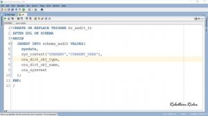 PL/SQL tutorial 18: DDL Trigger with Schema Auditing Example