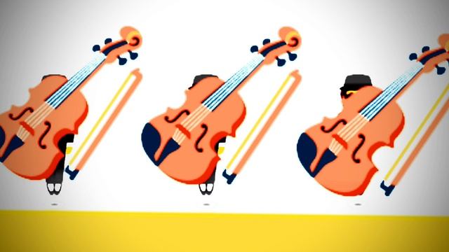 Контрабасы, скрипки, виолончели и альт — Летающие скрипки