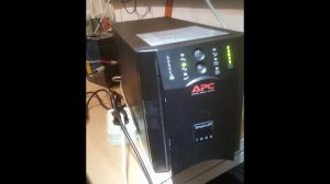 APC 1000 работает от батарей под нагрузкой 600Вт. Следим за температурой ИБП.