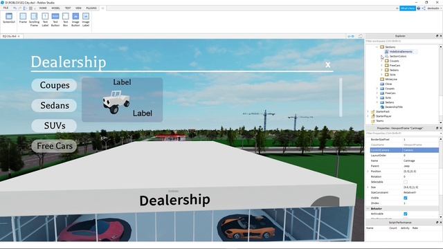 Как сделать автосалон в Роблокс Студио - Часть 3 | GUI,  DataStore