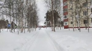Город Когалым. Прогулка по улицам города. Kogalym City. Март 2023 #когалым