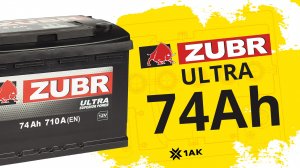 ZUBR ULTRA 74 Ah: технические характеристики аккумуляторной батареи