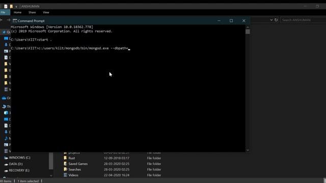 Installing and Running MongoDB on a Windows 10 + Getting Started with Mongoose
