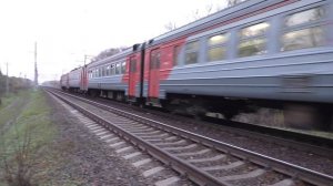 Электропоезд ЭД4М-0063 перегон Голицыно - Петелино