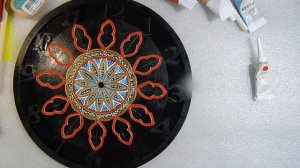 Настенные часы. Точечная роспись. Мастер класс.