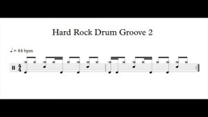 Hard Rock Drum Loop 2 (84 bpm) | Drum Beat | Drum Groove | Drum Track | Drums Only | Metronome