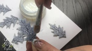 МК ❄️ Хрустальные ЛИСТОЧКИ (БЕЗ молдов, шаблонов) и морозные ЯГОДКИ (БЕЗ клея) ❄️ new year's DECOR