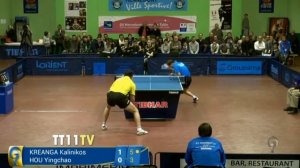 Kalinikos Kreanga vs Hou Yingchao   Champions League 2015 2016
