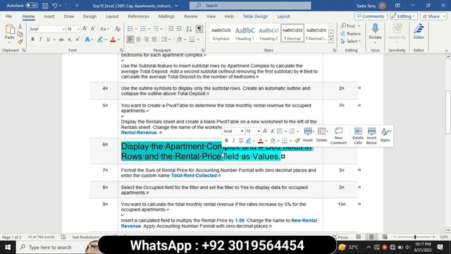 Exp19_Excel_Ch05_Cap_Apartments | Exp19 Excel Ch05 Cap Apartments | Complete Solution 100%