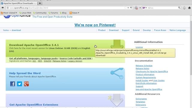 Install Apache OpenOffice 3.4.1 (latest) on Linux Mint 13 смотреть онлайн