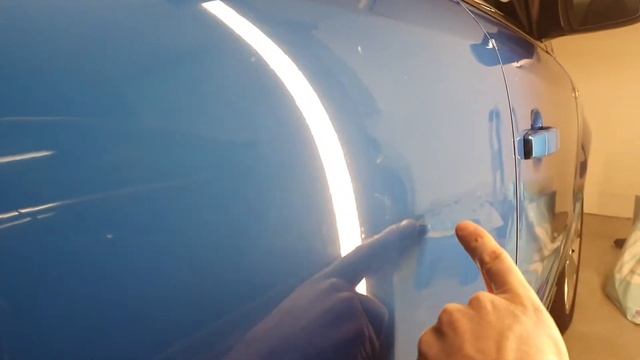 Opel Zafira B paint correction - R rear door, before смотреть онлайн