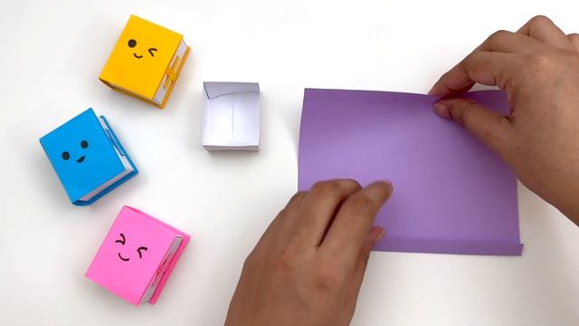 DIY MINI PAPER  BOOK GIFT BOX / PAPER CRAFT/ SMALL ORIGAMI STORAGE BOX DIY BOOK/ DESK ORGANIZER BOX