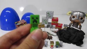 MINECRAFT ENDER DRAGON and Skyrim's Dovahkiin Meet!  Play-Doh Surprise Egg Opening!!