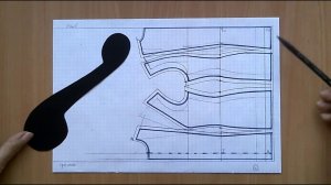 Как раскроить платье с рельефами сразу на ткани. Часть 3 #shorts