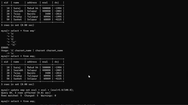 MySQL Queries in Database | #mysql #sql #sqlqueries #database #databaseprogramming