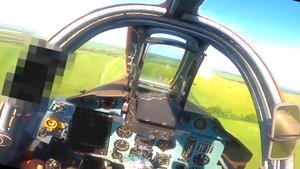Боевой вылет российского Су-25 на Украине, вид из кабины